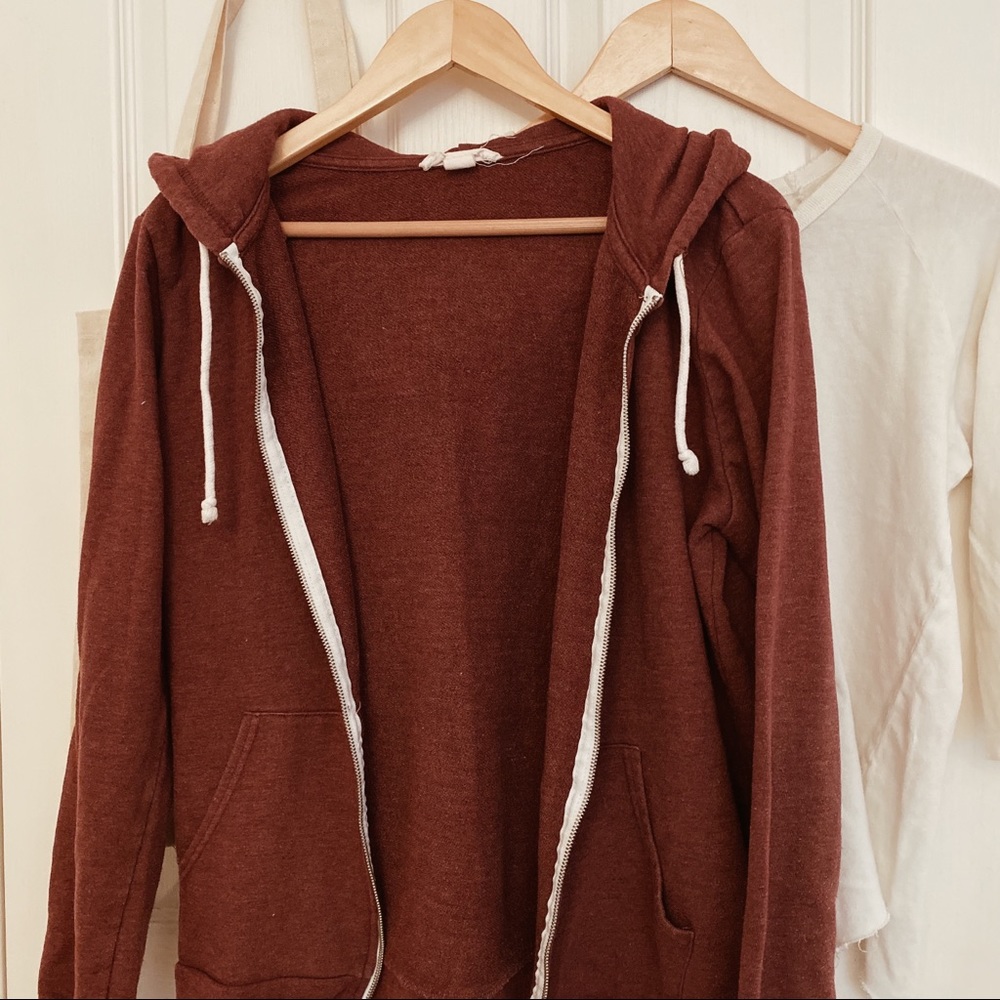Maroon Hoodie Jacket